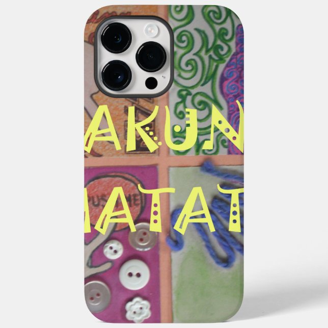 Hakuna Matata Handzeichen Kunst drucken Case-Mate iPhone Hülle (Rückseite)