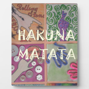 Hakuna Matata Handzeichen Kunst drucken Fotoplatte