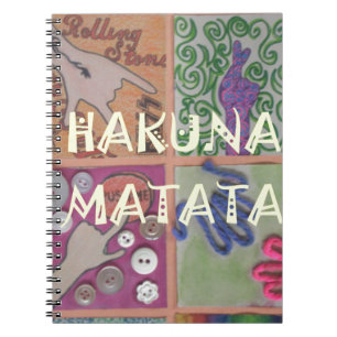 Hakuna Matata Handzeichen Kunst drucken Notizblock