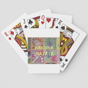 Hakuna Matata Handzeichen Kunst drucken Spielkarten