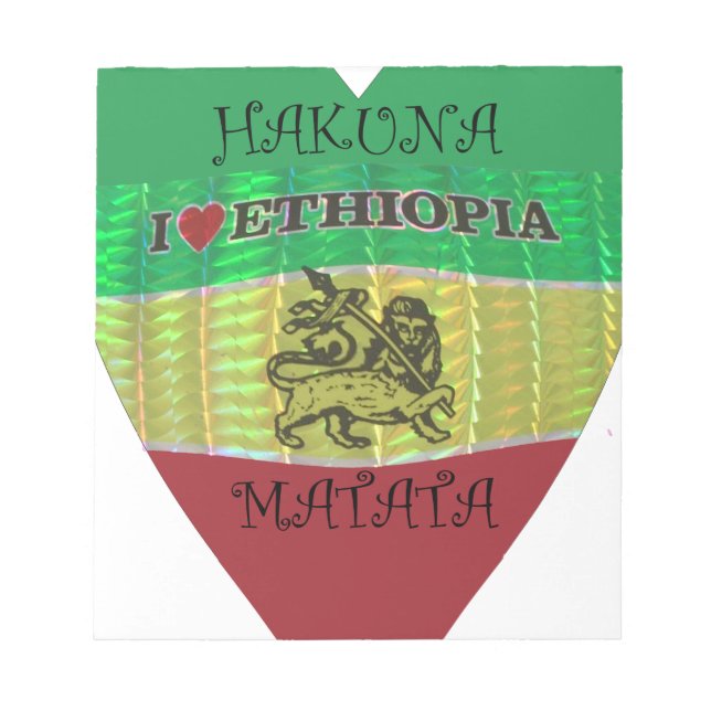 Hakuna Matata I Liebe Ethiopia Colors.png Notizblock (Vorderseite)