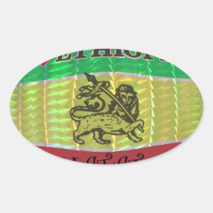 Hakuna Matata I Liebe Ethiopia Colors.png Ovaler Aufkleber