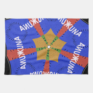 Hakuna Matata Iridiscent Blue Handtuch
