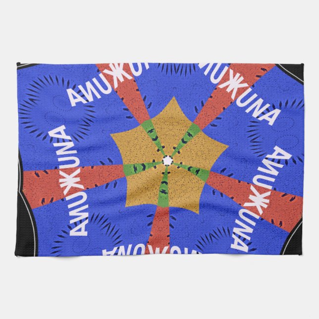 Hakuna Matata Iridiscent Blue Handtuch (Horizontal)