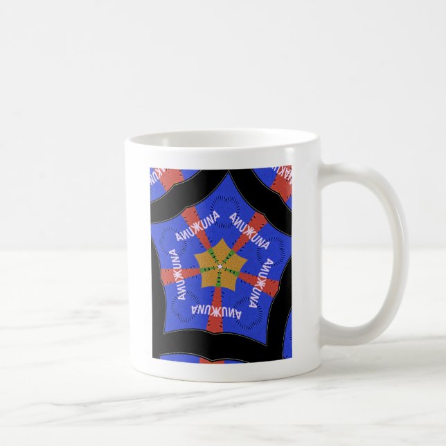 Hakuna Matata Iridiscent Blue Kaffeetasse (Rechts)