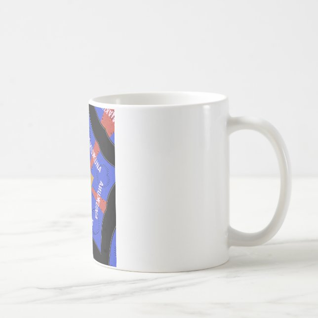 Hakuna Matata Iridiscent Blue Kaffeetasse (Rechts)
