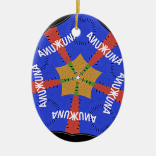 Hakuna Matata Iridiscent Blue Keramik Ornament