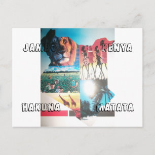 Hakuna Matata Jambo Kenia Postkarte Horizontal Vor