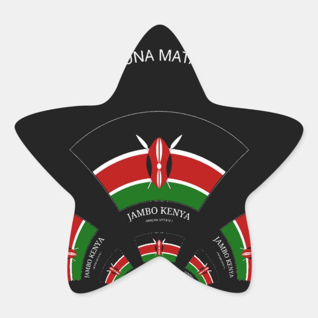 Hakuna Matata Jambo Kenya Stern-Aufkleber (Vorderseite)