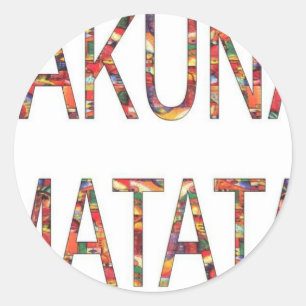 Hakuna Matata.jpg Runder Aufkleber