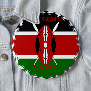 Hakuna matata Karaibu Kenya Button