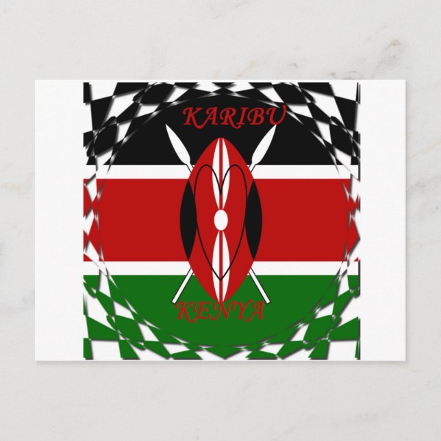 Hakuna matata Karaibu Kenya Postkarte (Vorderseite)