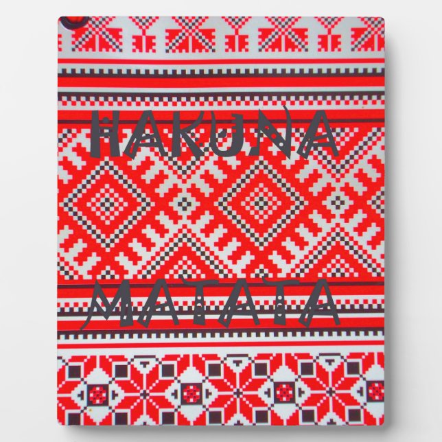 Hakuna Matata - Keine Sorge Swahili Art Collection Fotoplatte (Vorderseite)