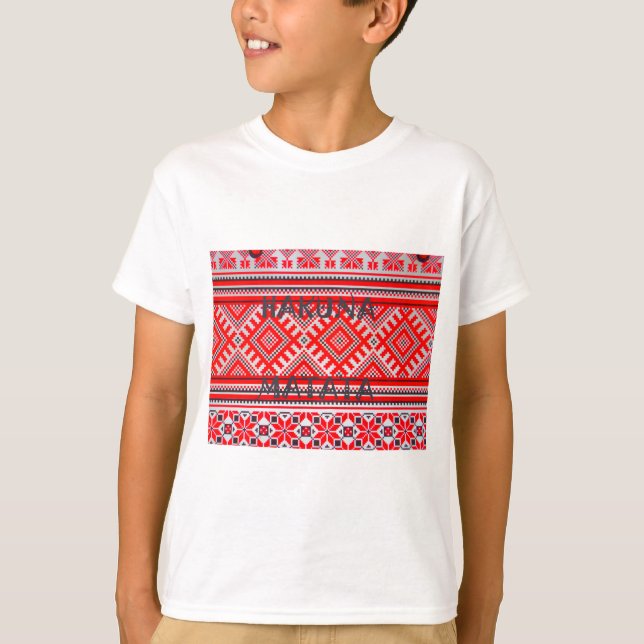 Hakuna Matata - Keine Sorge Swahili Art Collection T-Shirt (Vorderseite)