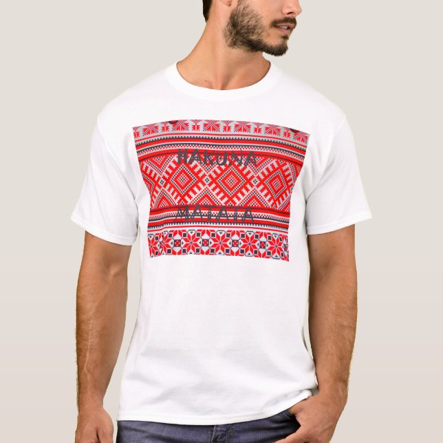 Hakuna Matata - Keine Sorge Swahili Art Collection T-Shirt (Vorderseite)