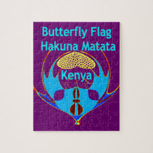 "Hakuna Matata Kenia" Schmetterlings-Kunstposter/