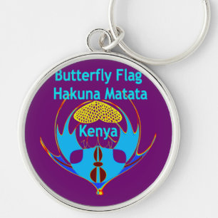 "Hakuna Matata Kenia" Schmetterlings-Kunstposter/G Schlüsselanhänger