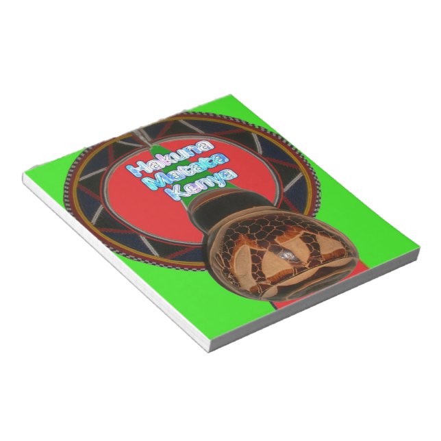 Hakuna Matata Kenya Art Print Customizing-Produkt Notizblock (angewinkelt)