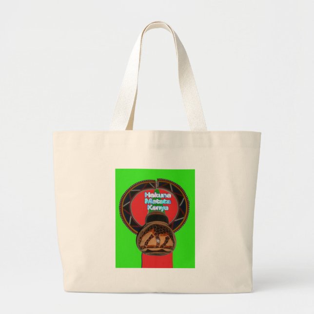 Hakuna Matata Kenya Art Print Jumbo Stoffbeutel (Vorne)