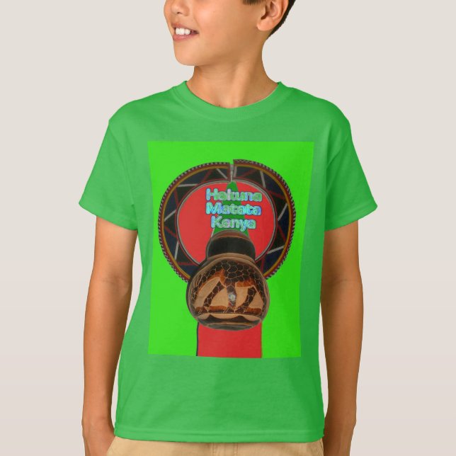 Hakuna Matata Kenya Art Print T-Shirt (Vorderseite)