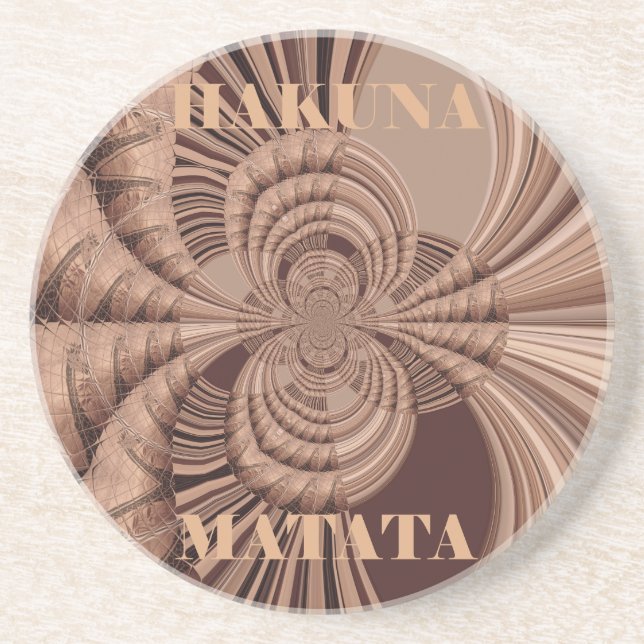 Hakuna Matata Kenya Giraffe Safari Woven Sourveni Untersetzer (Vorne)