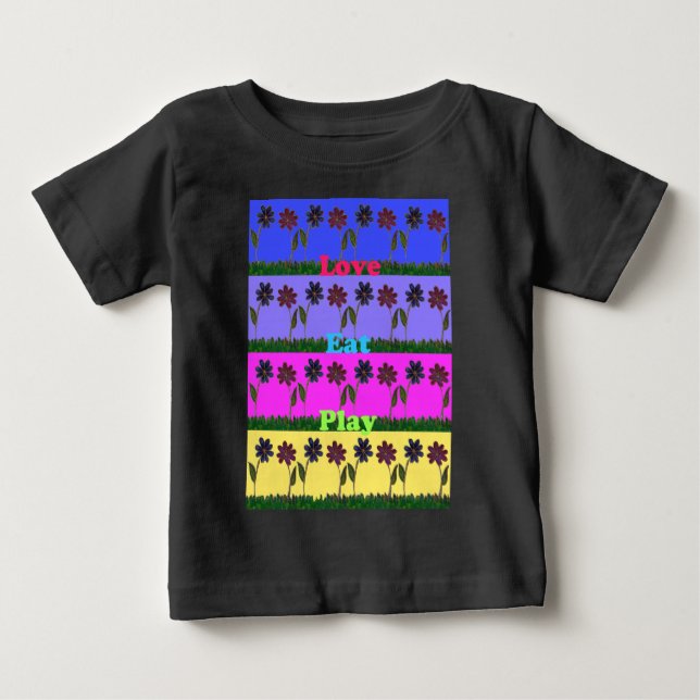 Hakuna Matata Liebe Eat Play.png Baby T-shirt (Vorderseite)