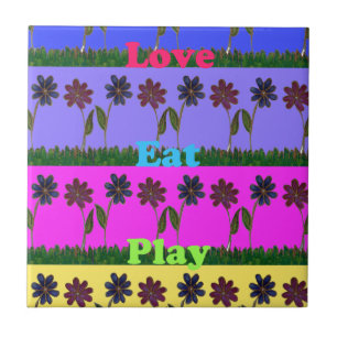 Hakuna Matata Liebe Eat Play.png Fliese