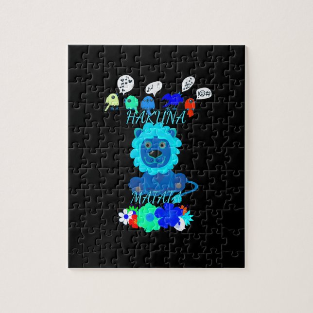 Hakuna Matata Lion Art Print (Vertikal)