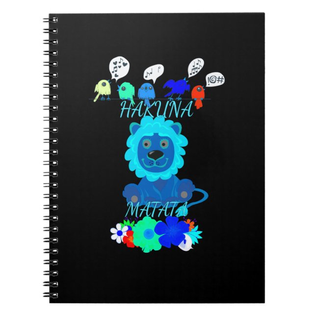 Hakuna Matata Lion Art Print Notizblock (Vorderseite)
