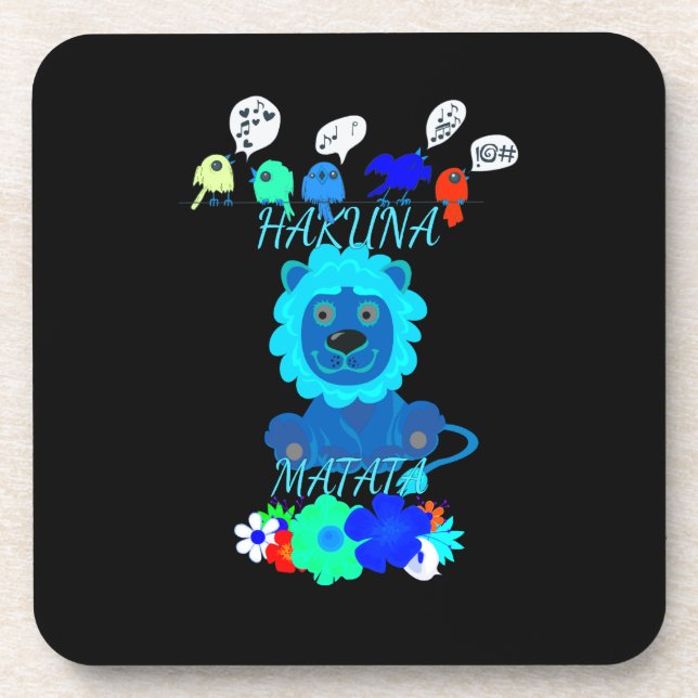 Hakuna Matata Lion Art Print Untersetzer (Vorderseite)