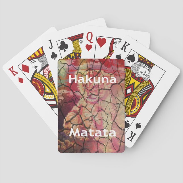 Hakuna Matata Lion Cub Design Spielkarten (Rückseite)