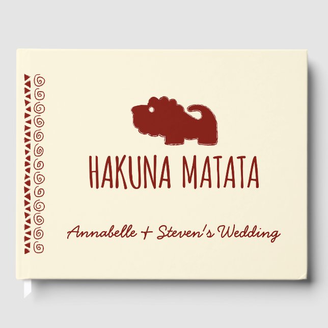Hakuna Matata Lion Gästebuch (Vorderseite)