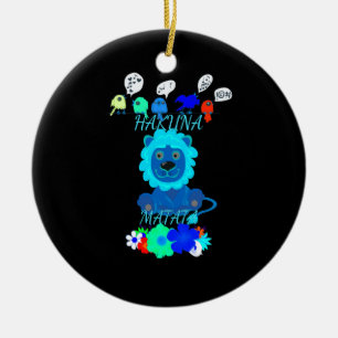 Hakuna Matata Löwen-Kunstprint Keramik Ornament