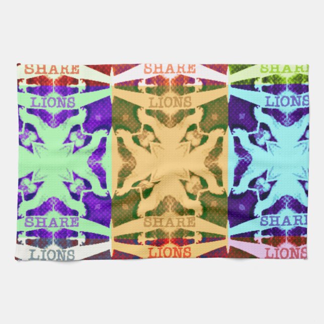 Hakuna Matata Löwengeschenk Geschirrtuch (Horizontal)