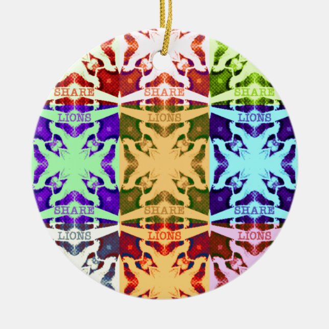 Hakuna Matata Löwengeschenk Keramik Ornament (Vorne)