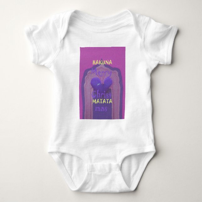 Hakuna Matata Merry Christmas Liebe Design.jpg Baby Strampler (Vorderseite)