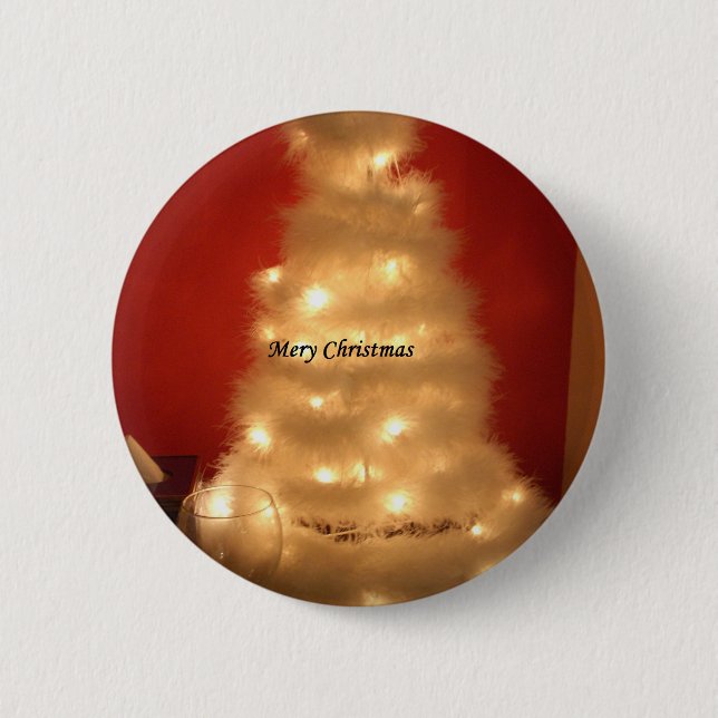 Hakuna Matata Merry Christmas white Button (Vorderseite)