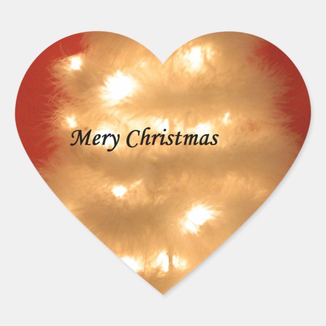 Hakuna Matata Merry Christmas white Herz-Aufkleber (Vorderseite)