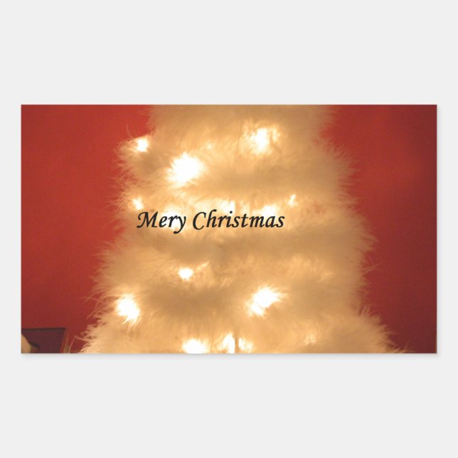 Hakuna Matata Merry Christmas white Rechteckiger Aufkleber (Vorderseite)
