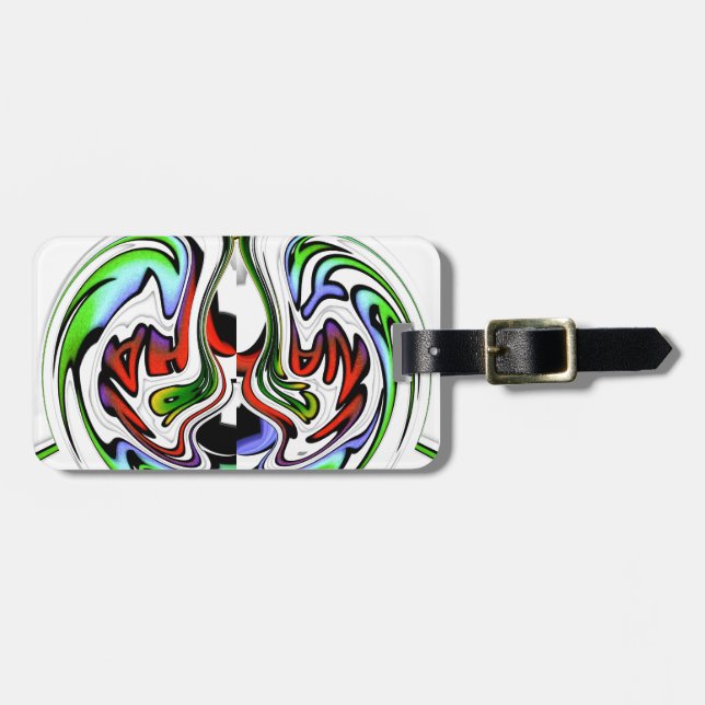 Hakuna Matata mit Abstraktem Whirl und Gradienten Gepäckanhänger (Vorderseite horizontal)