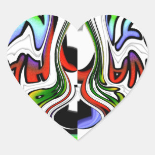 Hakuna Matata mit Abstraktem Whirl und Gradienten Herz-Aufkleber