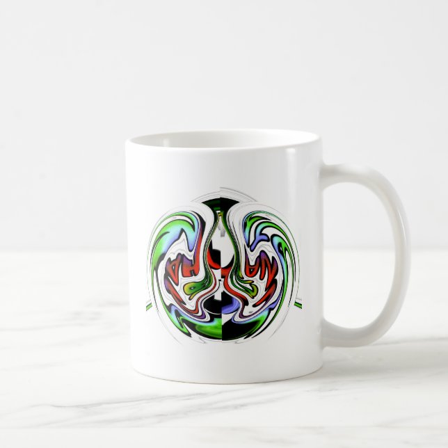 Hakuna Matata mit Abstraktem Whirl und Gradienten Kaffeetasse (Rechts)