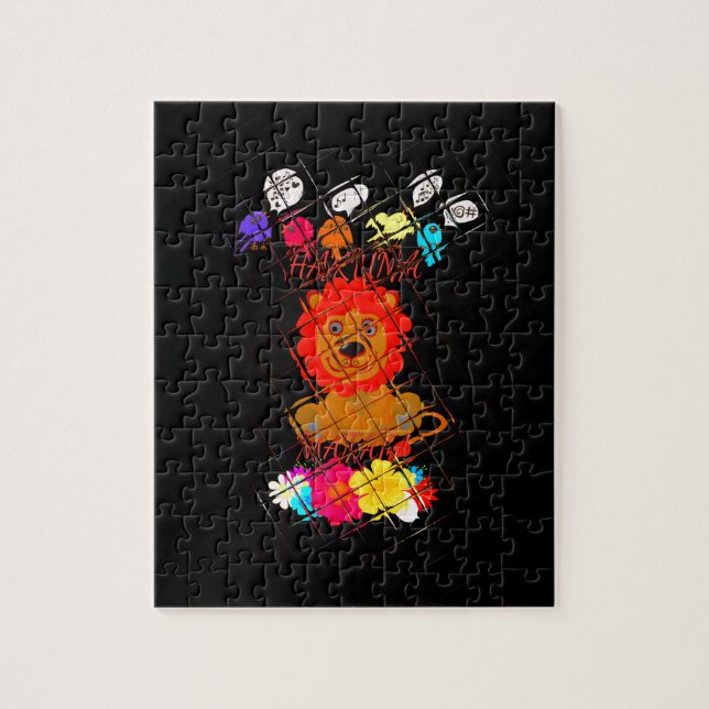 Hakuna Matata niedliches Baby-Löwe-Königsdesign (Vertikal)