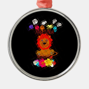 Hakuna Matata niedliches Baby-Löwe-Königsdesign Ornament Aus Metall