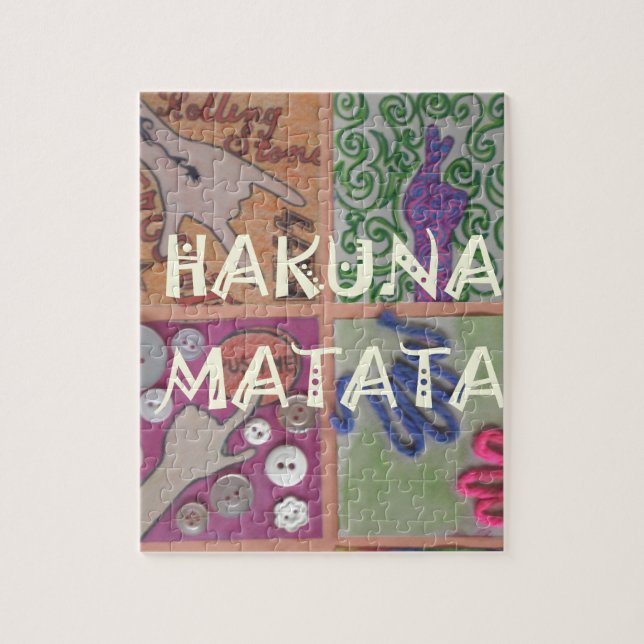 Hakuna Matata niedliches phantastisches Kunstwerk. (Vertikal)