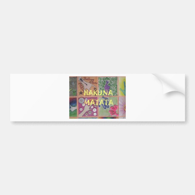 Hakuna Matata niedliches phantastisches Kunstwerk. Autoaufkleber (Vorne)