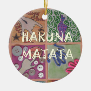 Hakuna Matata niedliches phantastisches Kunstwerk. Keramik Ornament