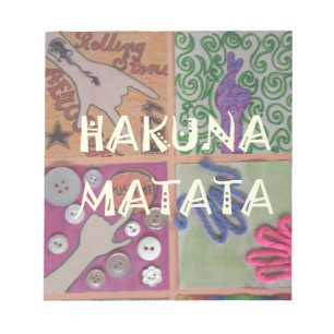 Hakuna Matata niedliches phantastisches Kunstwerk. Notizblock