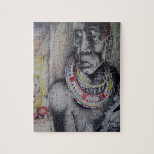 Hakuna Matata personnalisé avec puzzle Lion Masai