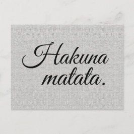 Hakuna matata postkarte
